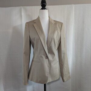 Banana Republic Women’s Stretch Cotton Blazer Beige Neutral Size 10 Minimalist